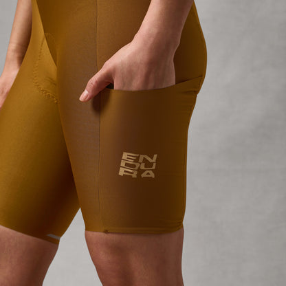 Korte Bretellen Broek ENDURA ALLTRACK RIDE Dames Brons