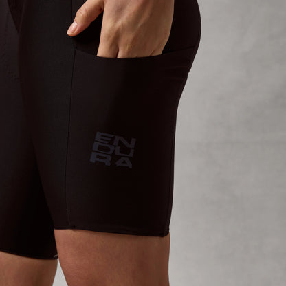 Korte Bretelsbroek ENDURA ALLTRACK RIDE Dames Zwart