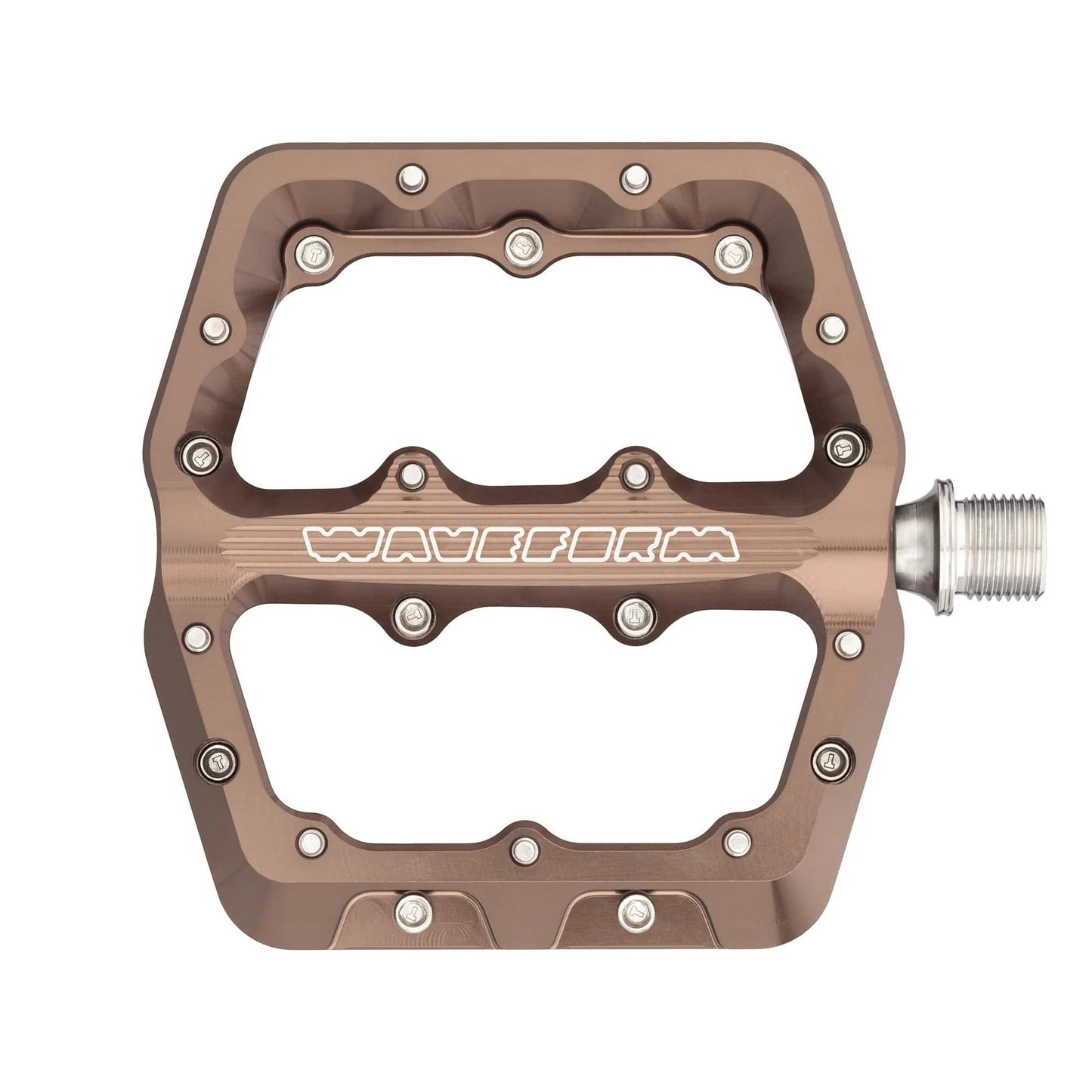 WOLF TOOTH WAVEFORM platte pedalen, Large, Espresso