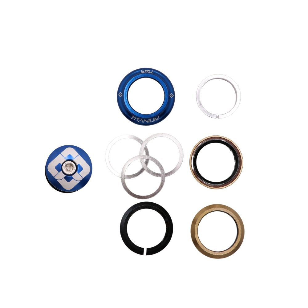Geïntegreerd Stuurlager PRIDE Ti45 Titanium iIS42 1"1/8 Blauw