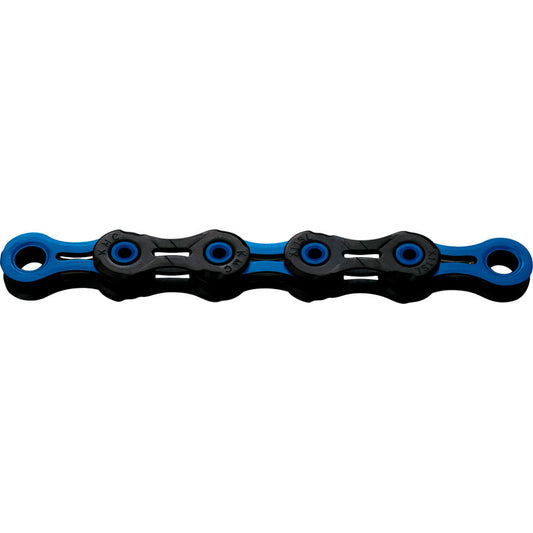11V KMC DLC11 Waxed Ketting Zwart/Waxed Blauw