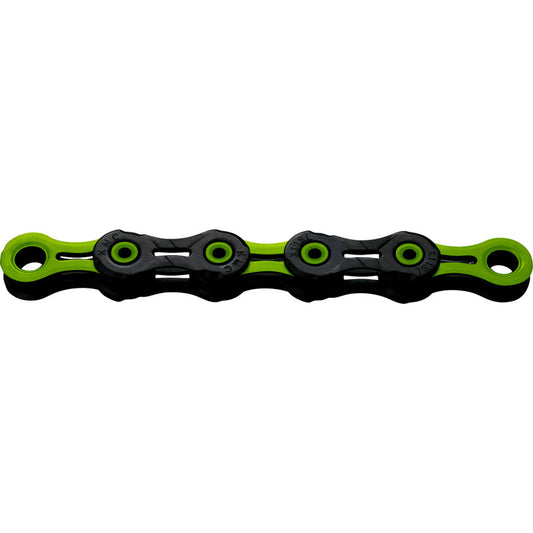 11V KMC DLC11 Waxed Zwart/Groen Ketting
