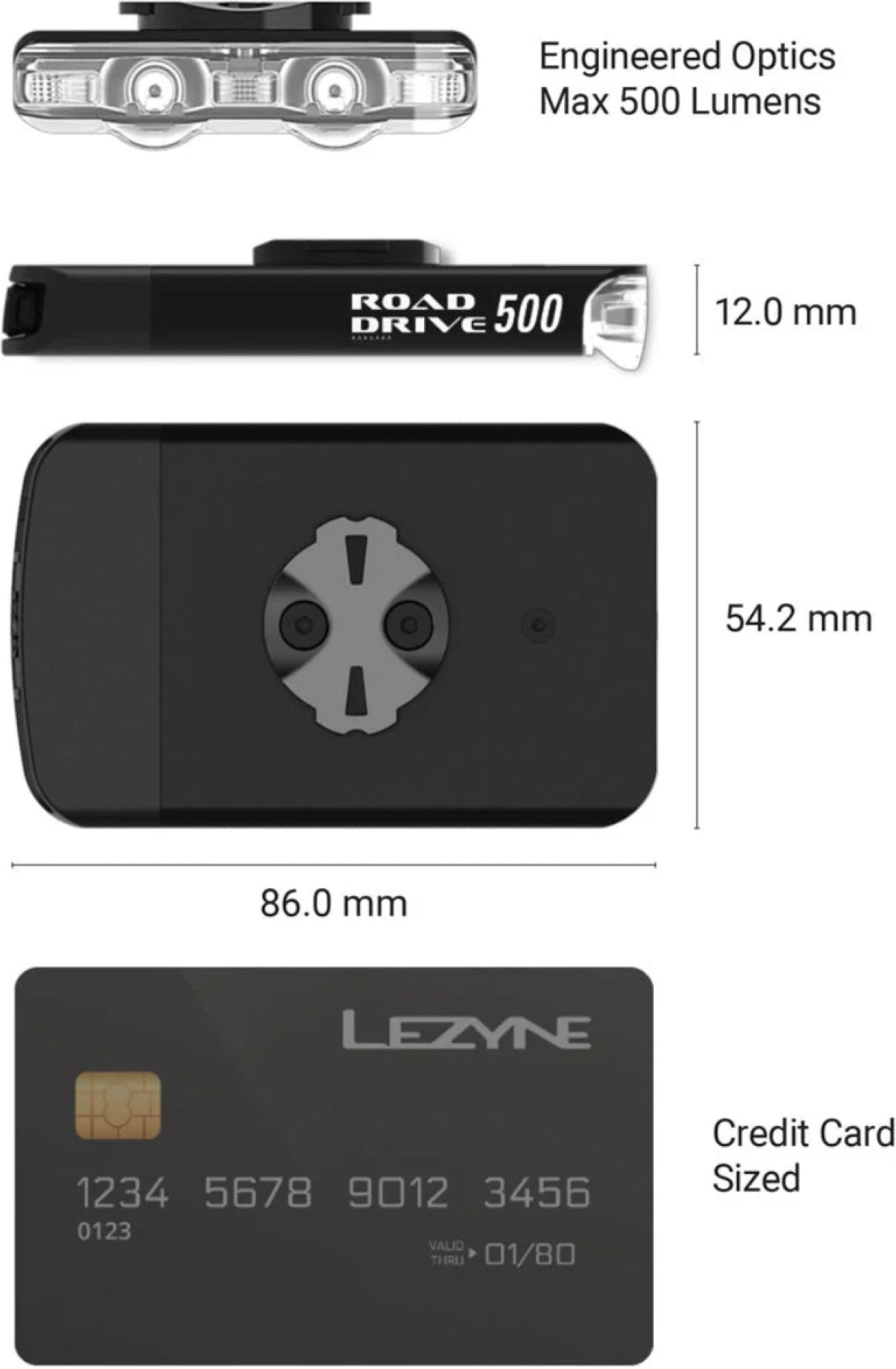 Éclairage Avant LEZYNE ROAD DRIVE 500