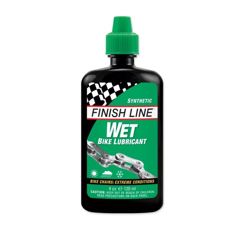 Lubrifiant pour Chaîne en Burette FINISH LINE WET LUBE - Conditions Extrêmes (120ml)