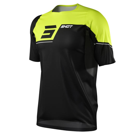 T-shirt SHOT Rogue Revolt Junior Noir/Jaune