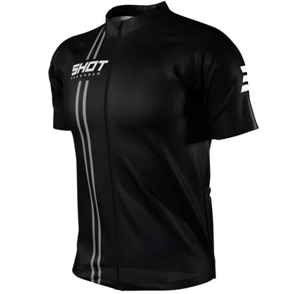 SHOT Unlimited Zip shirt met korte mouwen zwart