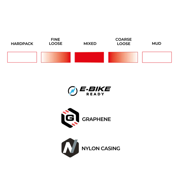 VITTORIA Mazza 29x2.4 Trail Graphene 2.0 Tubeless Ready Soft Black band