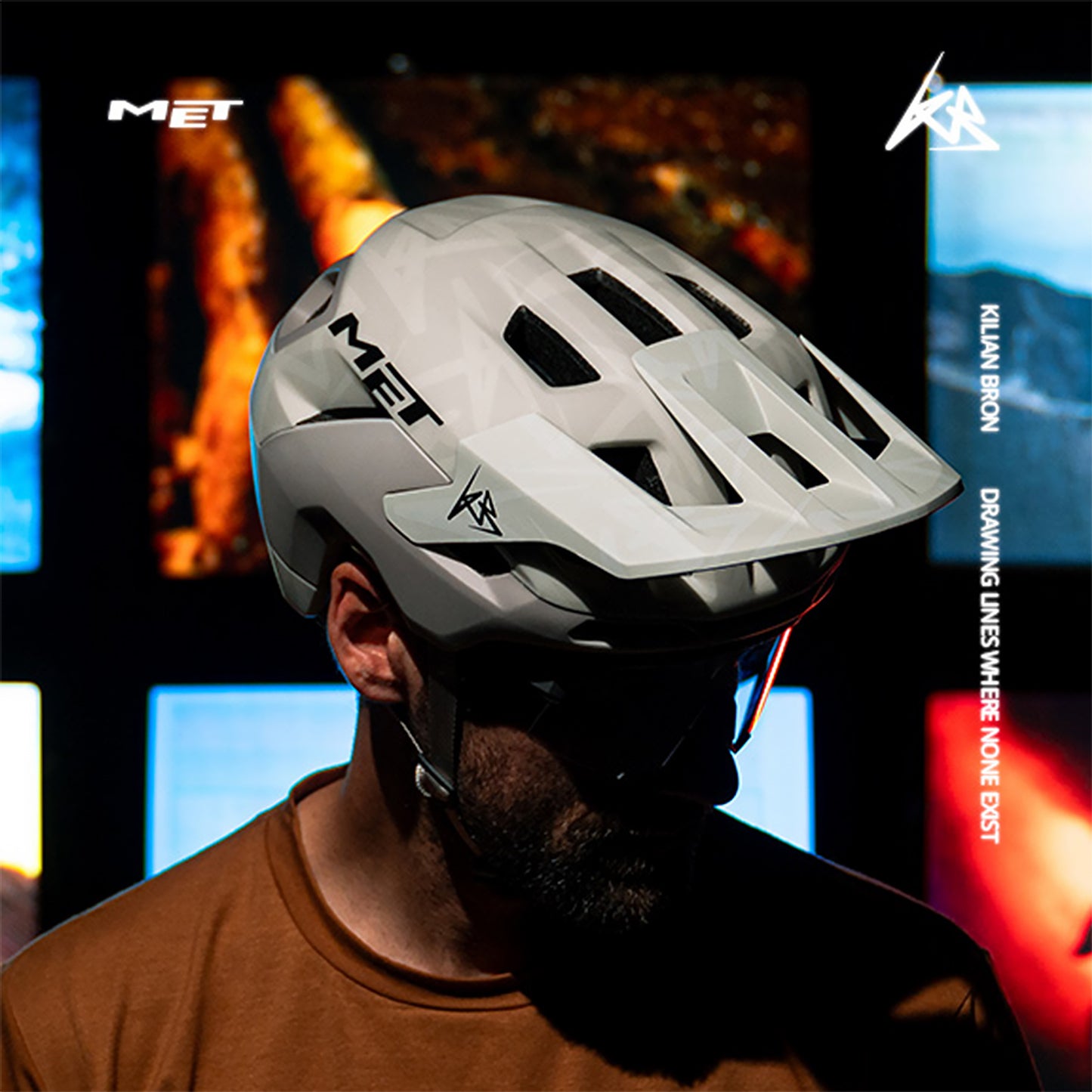 MTB Helm MET REVO MIPS KILIAN BRON LIMITED EDITION Ecru/Grijs