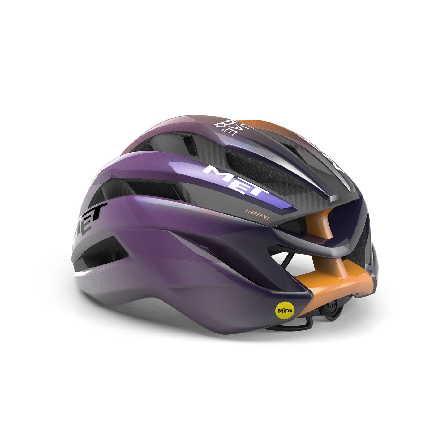 Casque MET TRENTA 3K CARBON MIPS UAE TEAM ADQ 2026 Violet/Orange