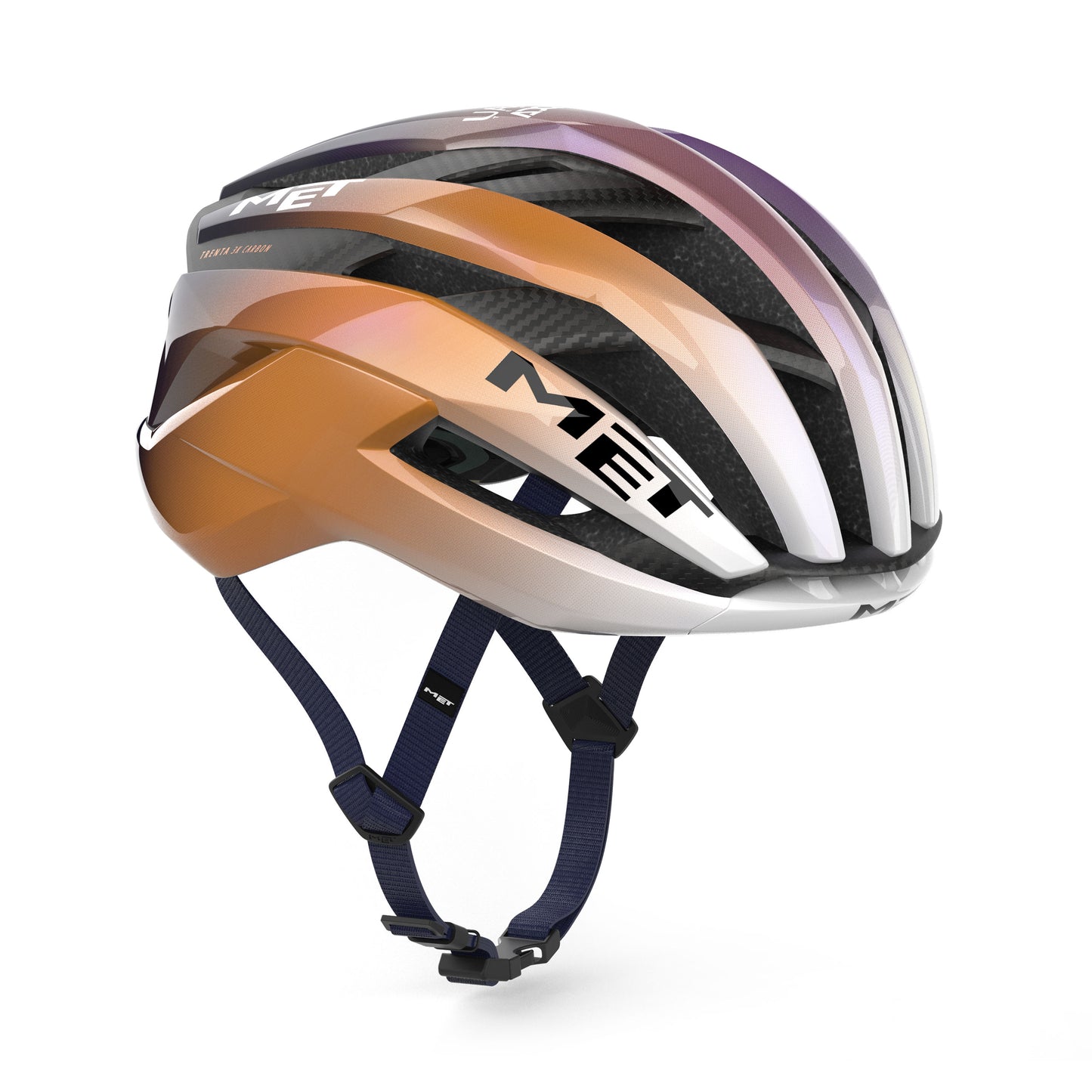 Casque MET TRENTA 3K CARBON MIPS UAE TEAM ADQ 2026 Violet/Orange