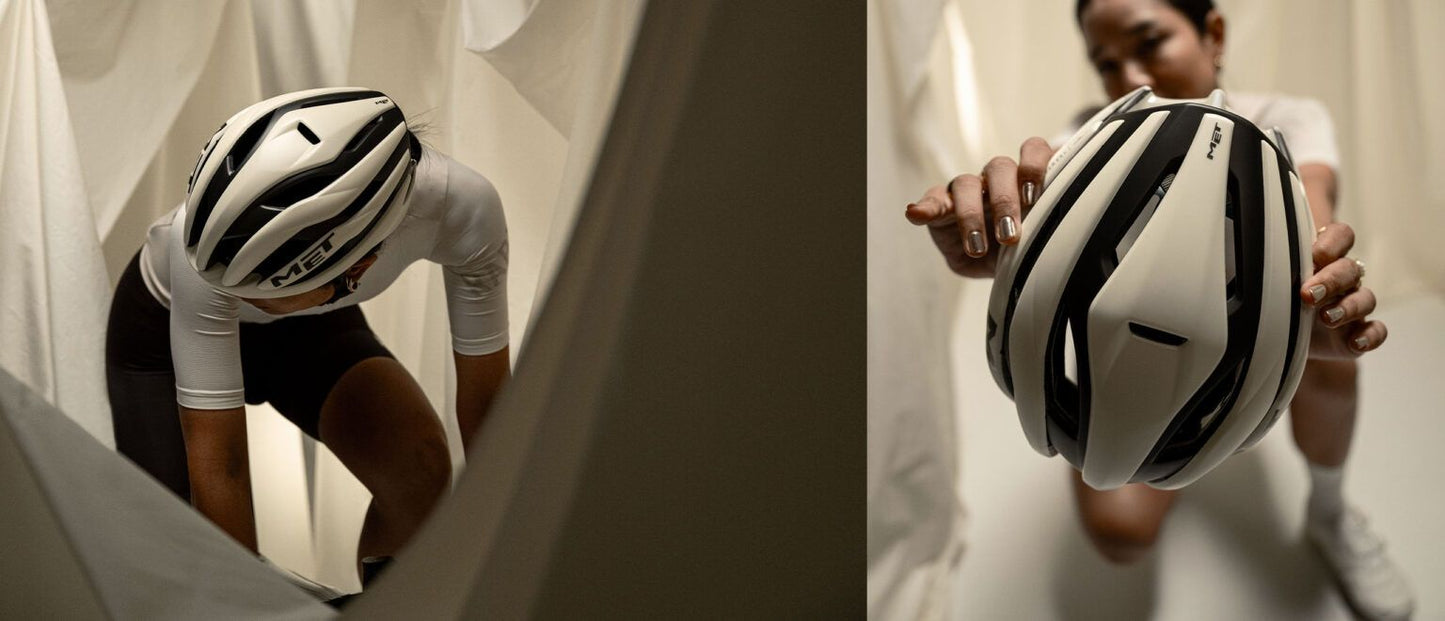 Casque Route MET TRENTA MIPS WAX Blanc Mat