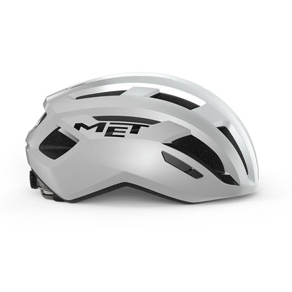 Casque Route MET VINCI MIPS Blanc Argent Glossy