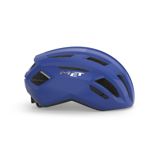 MET VINCI MIPS racefietshelm glanzend lichtgevend blauw