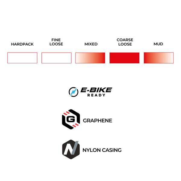 Pneu VITTORIA MOSTRO TRAIL 27.5x2.60 4C Graphene 2.0 Tubeless Ready Souple Noir