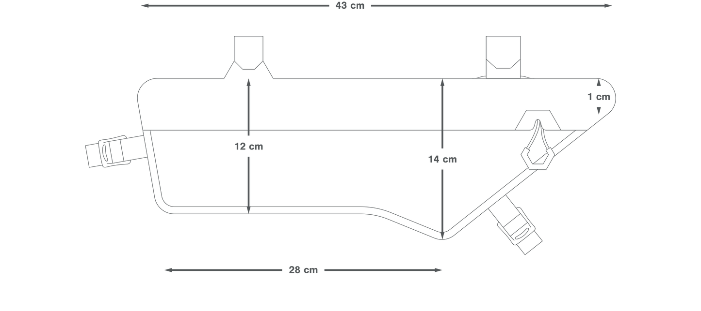 APIDURA EXPEDITION COMPACT FRAME PACK DRY 3 L Frametas Zwart