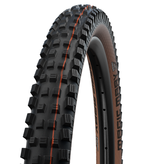 SCHWALBE MAGIC MARY 27.5x2.40 ADDIX SOFT SUPERGRAVITY Tubeless Ready Zachte Zwarte/Bruine band