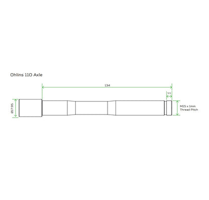 Voorwielass HOPE voor OHLINS RXF34/RXF36/RXF38 Vork Zilver