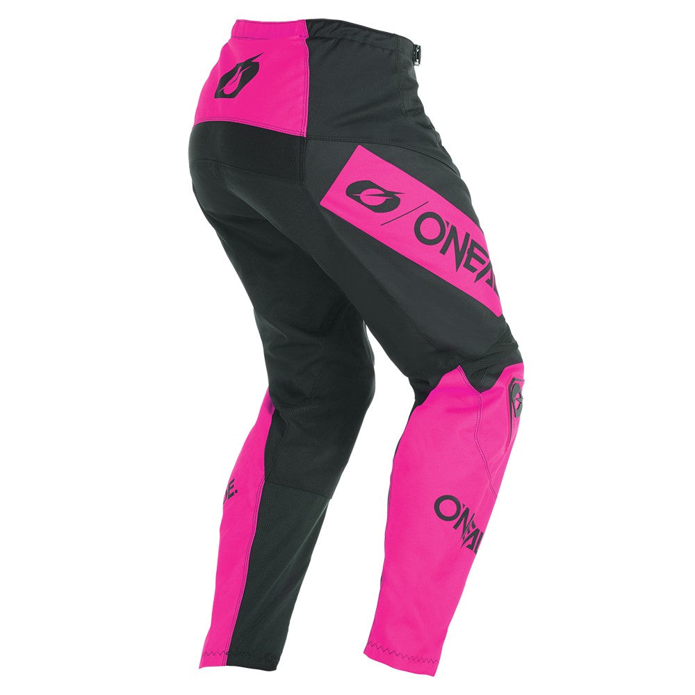 O'NEAL ELEMENT RACEWEAR motorcrossbroek voor dames zwart/roze - achteraanzicht