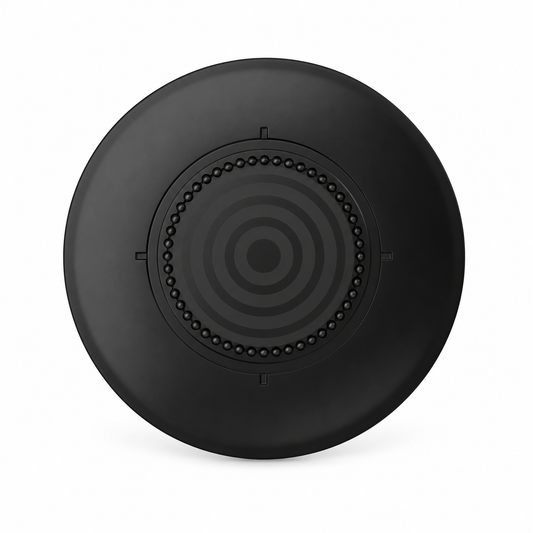 Zwarte FIDLOCK VACUUM-patch voor universeel gebruik met smartphones — product op witte achtergrond