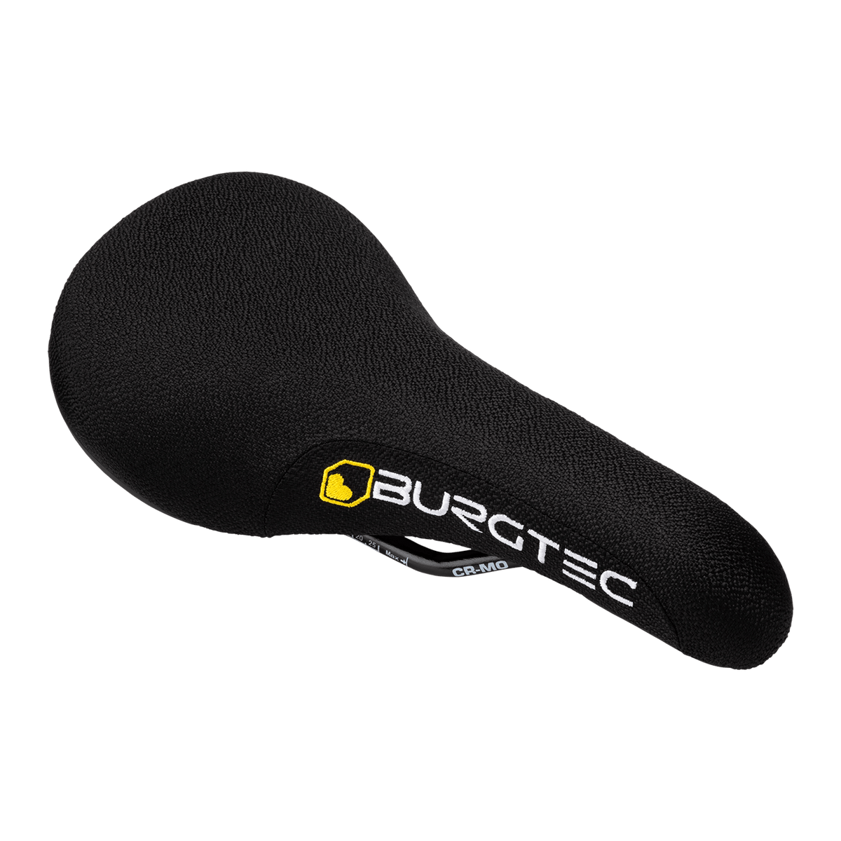 Selle BURGTEC THE CLOUD BOOST Rails CrMo Noir — vue trois quarts coloris noir