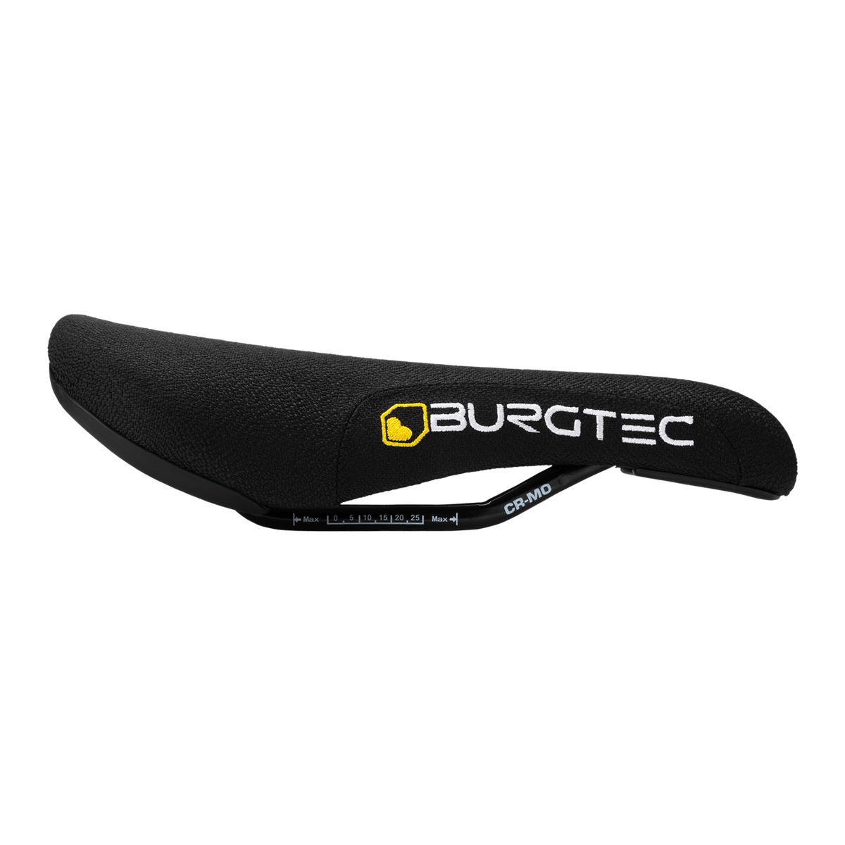 Selle BURGTEC THE CLOUD BOOST Rails CrMo Noir — vue de profil coloris noir
