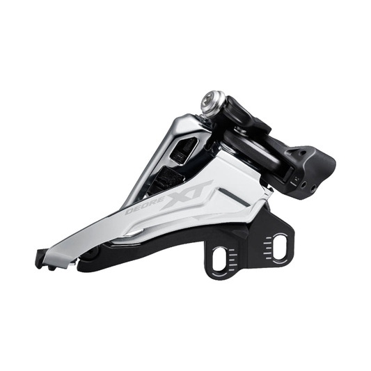 SHIMANO XT FD-M8100-E voorderailleur, 12-speed — afbeelding 1 op witte achtergrond