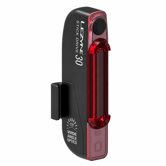 LEZYNE KTV STICK DRIVE achterlicht zwart — productfoto op witte achtergrond