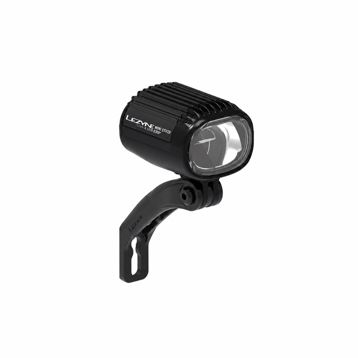Éclairage Avant LEZYNE E-BIKE E-MINI STVZO E300+ Noir — vue produit sur fond blanc