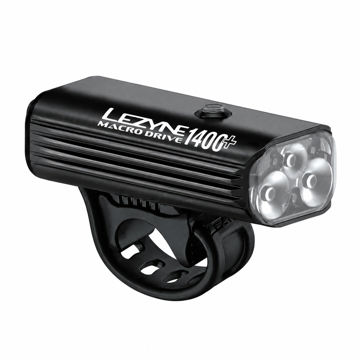 Éclairage Avant LEZYNE MACRO DRIVE 1400+ Noir — vue produit sur fond blanc