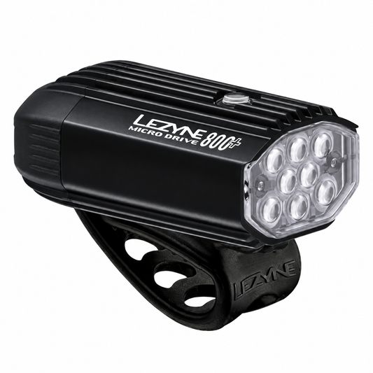 Éclairage Avant LEZYNE MICRO DRIVE 800+ Noir — vue produit sur fond blanc