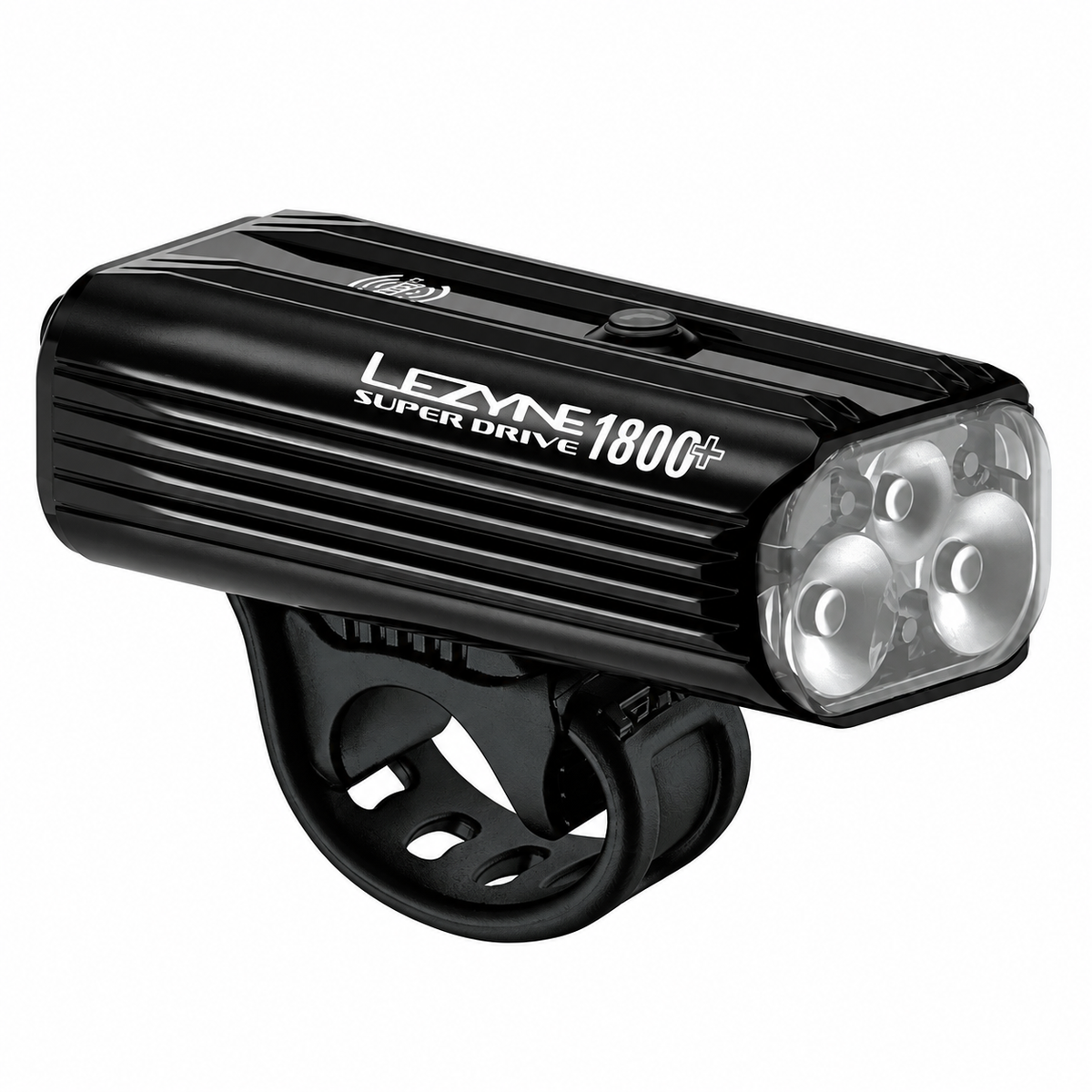 LEZYNE SUPER DRIVE 1800+ SMART-voorlicht in zwart — productaanzicht op witte achtergrond