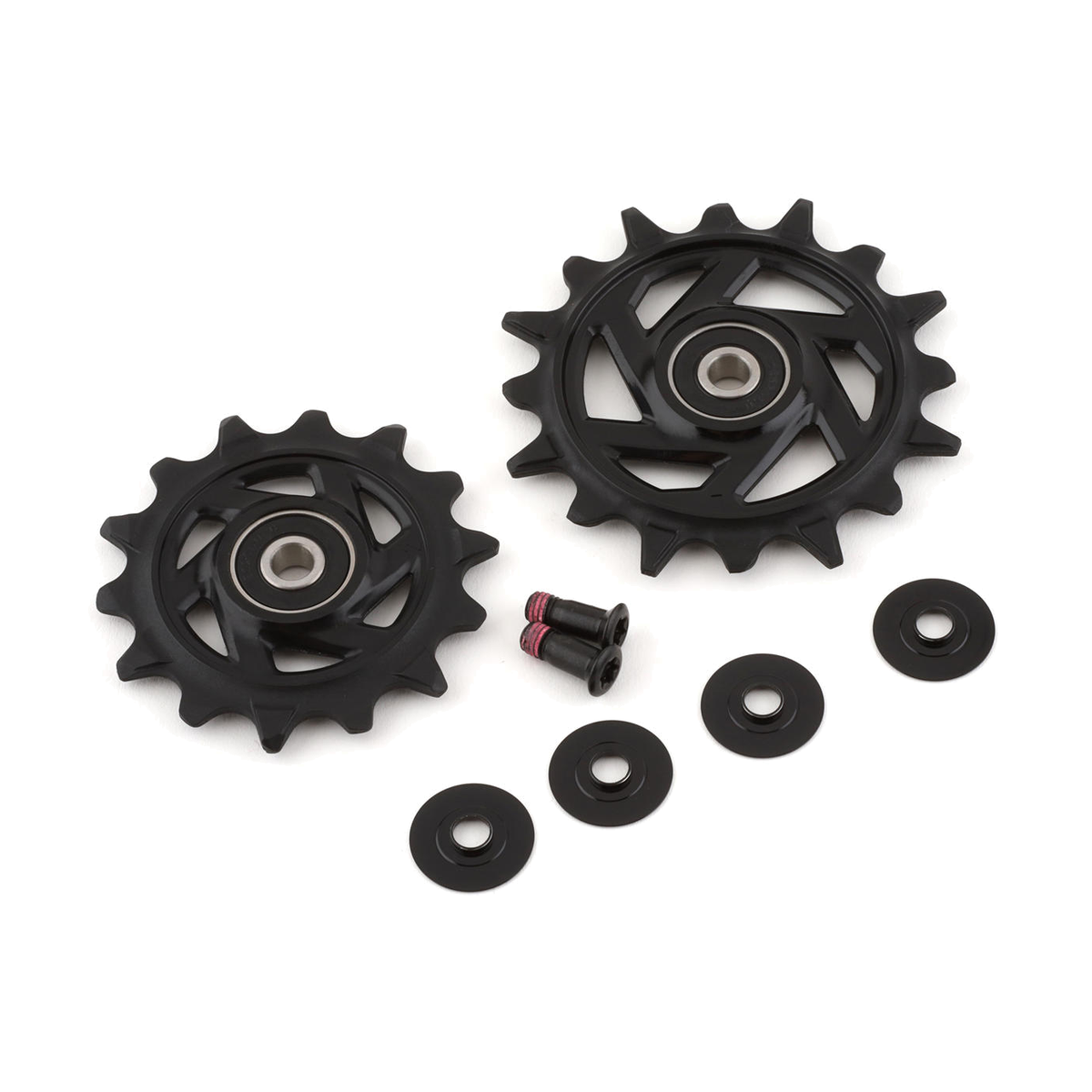 Derailleurwieltjes voor SRAM X0/GX T-TYPE EAGLE AXS / RIVAL XPLR E1-achterderailleur met 12 versnellingen — 11.7518.104.008 — foto van het onderdeel op een witte achtergrond