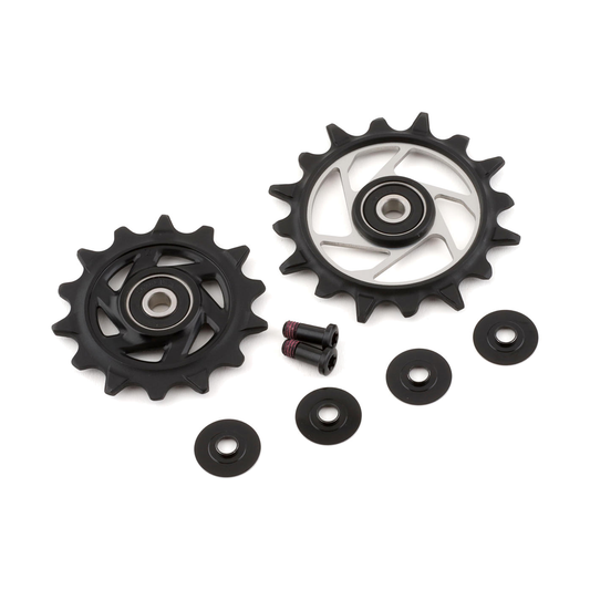 Derailleurwieltjes voor SRAM XX-SL T-TYPE EAGLE AXS / RED XPLR E1-achterderailleur met 12 versnellingen — 11.7518.104.006 — foto van het onderdeel op een witte achtergrond