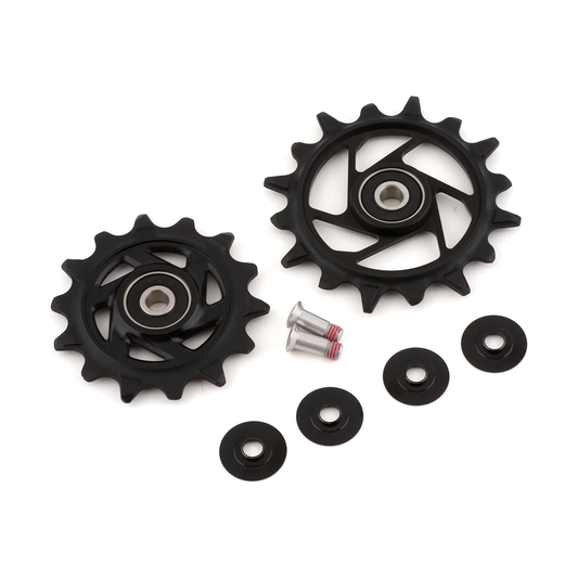 Galets de Dérailleur Arrière 12V SRAM XX T-TYPE EAGLE AXS / FORCE XPLR E1 — 11.7518.104.007 — photo de la pièce sur fond blanc