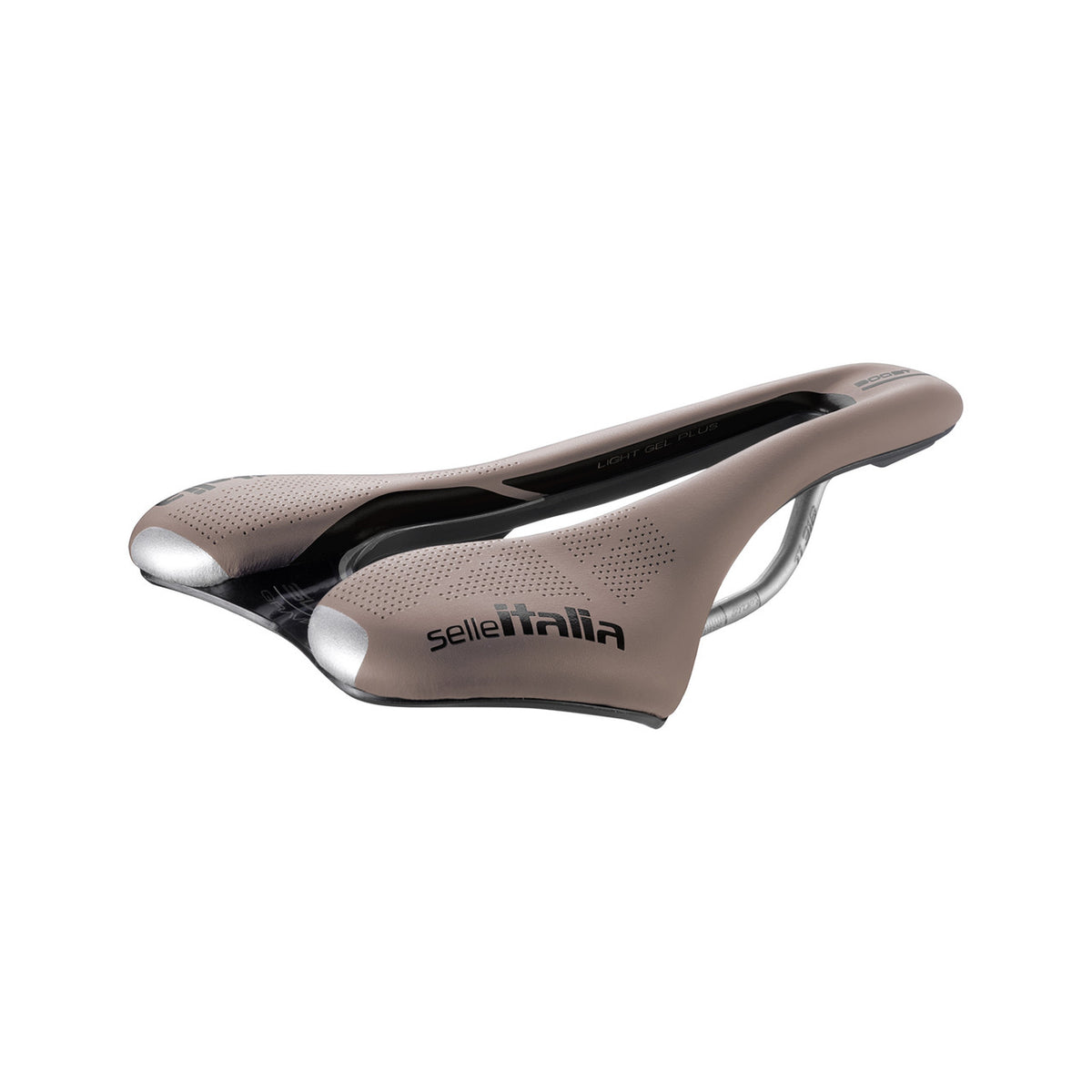 SELLE ITALIA SLR BOOST GRAVEL SUPERFLOW S-zadel met TI316-rails, bruin — driekwartaanzicht, bruin, S3