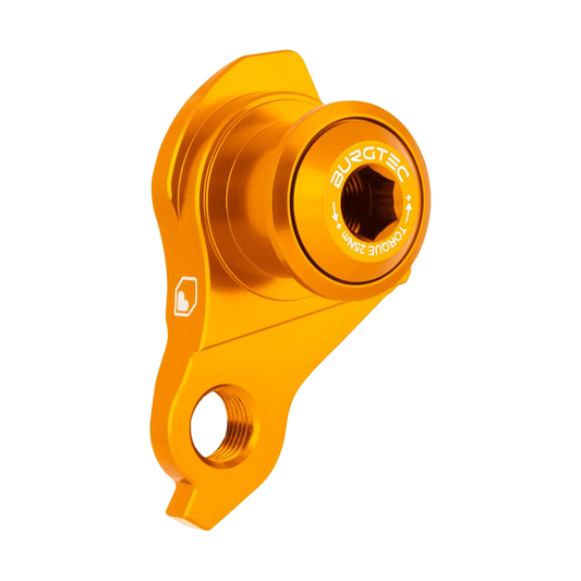 BURGTEC UDH derailleurhanger oranje — product op witte achtergrond