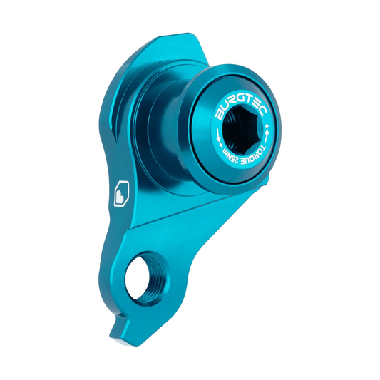 BURGTEC UDH derailleurhanger turquoise — product op witte achtergrond