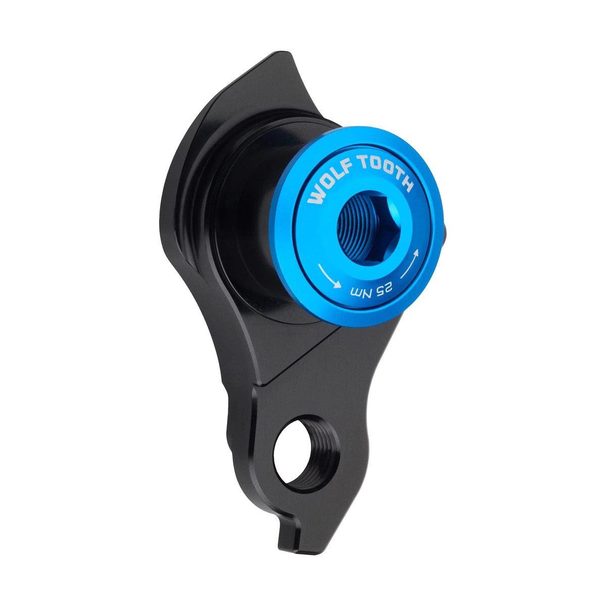 WOLFTOOTH UDH derailleurhanger blauw — product op witte achtergrond