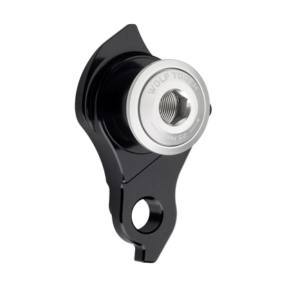 WOLFTOOTH UDH derailleurhanger onbewerkt zilver — product op witte achtergrond