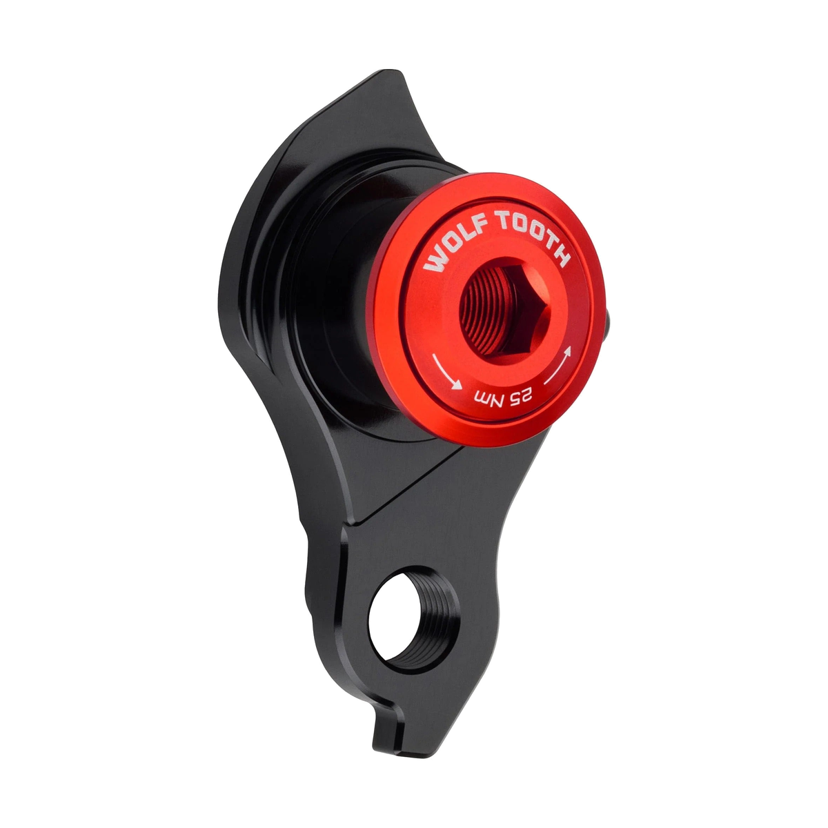 WOLFTOOTH UDH derailleurhanger rood — product op witte achtergrond