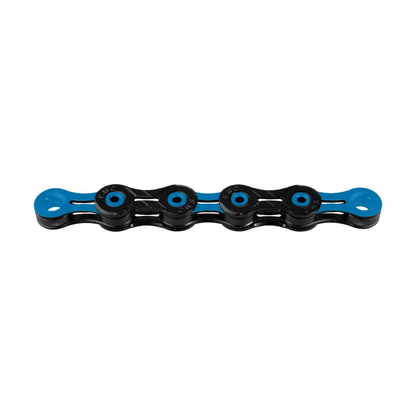 Chaîne 10V KMC DLC10 Noir/Bleu — photo produit sur fond blanc