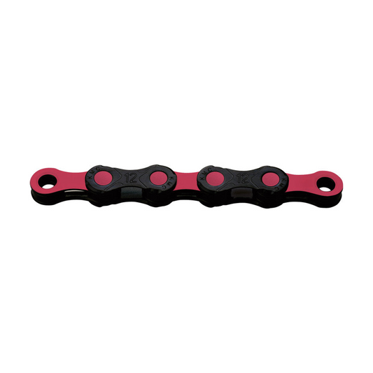 Chaîne 12V KMC DLC12 Noir/Rose — photo produit sur fond blanc
