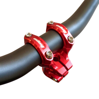 Potence HOPE GRAVITY 20 mm Rouge — vue du dessus montée sur un cintre