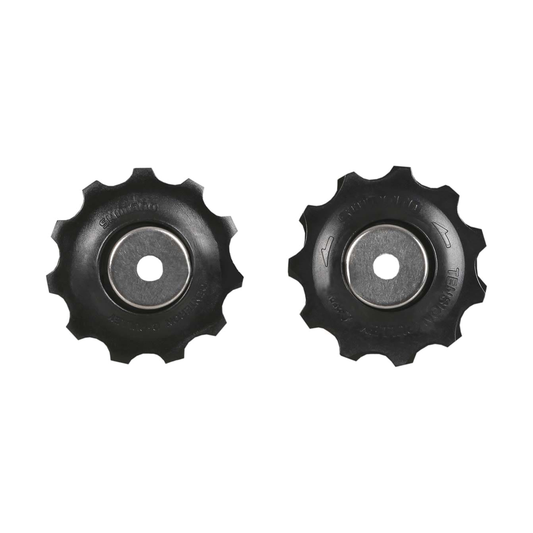 Derailleurwieltjes voor SHIMANO SLX 10-speed achterderailleur — onderdeel op witte achtergrond