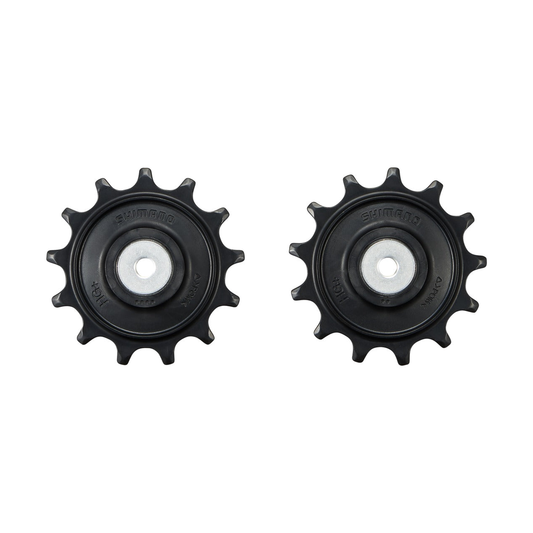 12-speed derailleurwieltjes voor SHIMANO XT/Deore/GRX Di2 Wireless achterderailleur M8250/M8260/M6250/RX717/RX827 — onderdeel op witte achtergrond