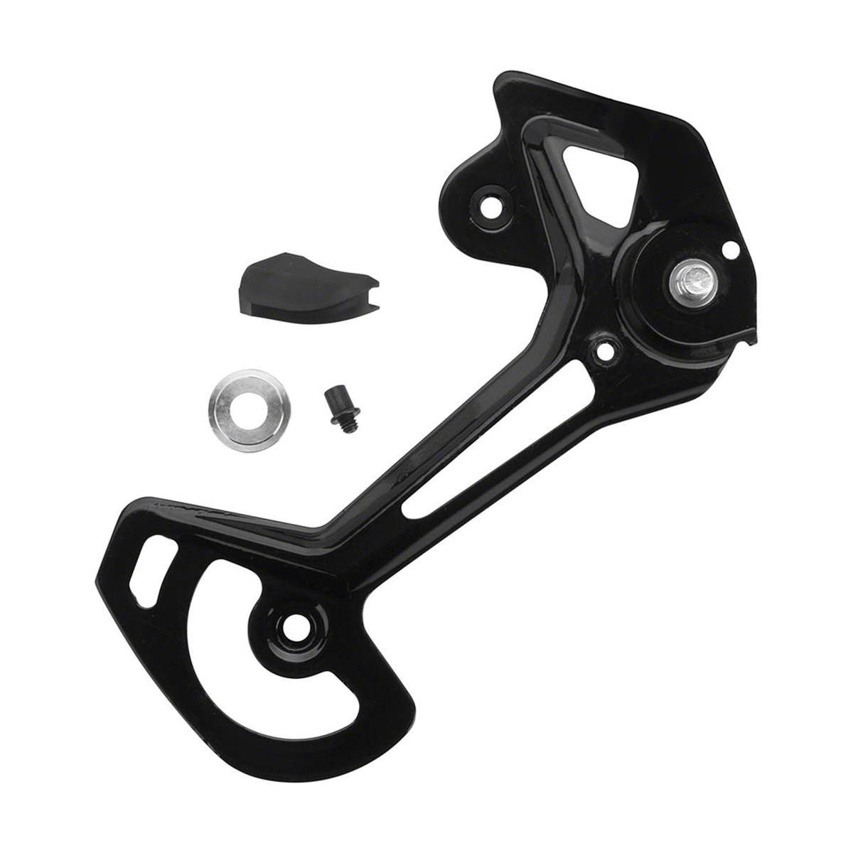 Lange buitenkooi voor SHIMANO XTR 12-speed achterderailleur M9100 SGS — onderdeel op witte achtergrond
