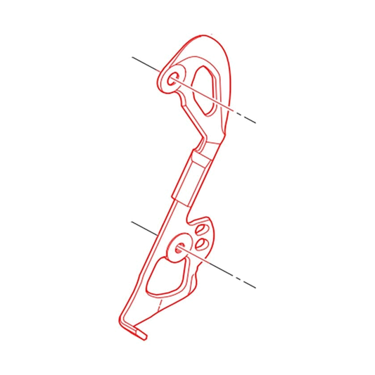 Chape de Dérailleur Arrière Interne Moyenne SHIMANO XTR RD-M980-GS — illustration d'origine cadrée sur fond blanc