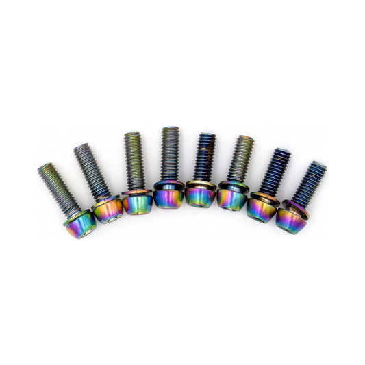 Set TITLE-schroeven voor DM1-stuurpen in Oil Slick (x8) — hoofdafbeelding op witte achtergrond