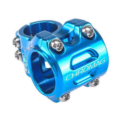 Potence CHROMAG HIFI V2 0° Bleu — vue principale sur fond blanc
