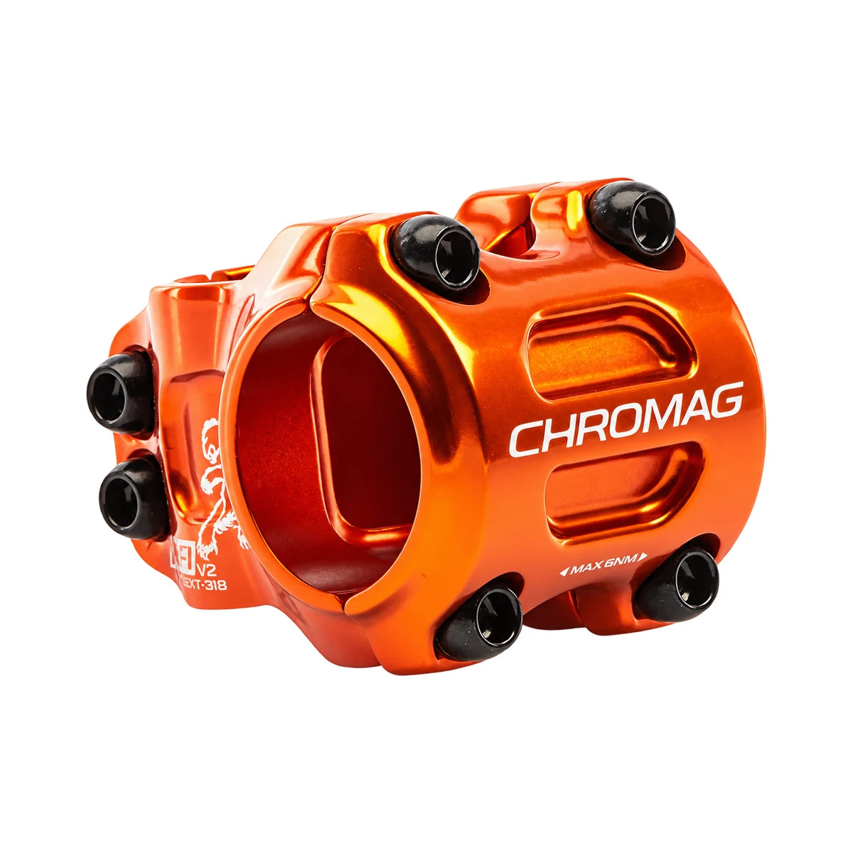 Potence CHROMAG HIFI V2 0° Orange — vue principale sur fond blanc
